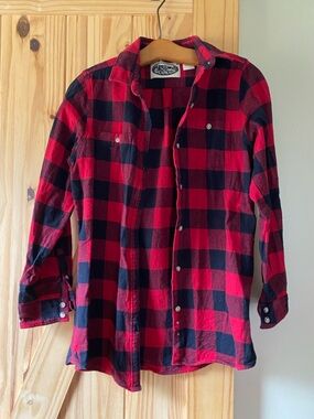 High Quality Vintage Backpacker Red & Black Buffalo Plaid Button-Up Shirt S